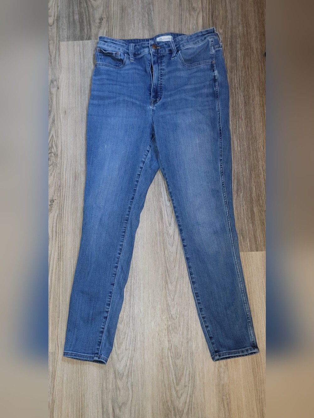 Madewell Curvy Roadtripper Jeans Size 30 Blue High Rise Skinny Stretch Denim